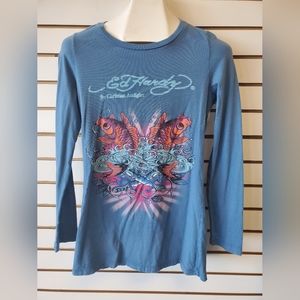 AUTHENTIC Ed Hardy by Christian Audigier Long Tee